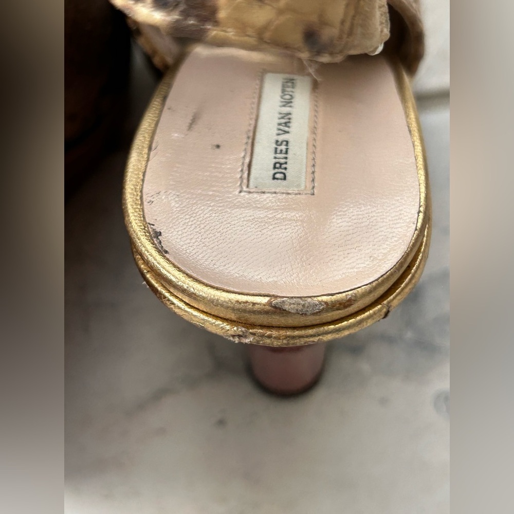 Dries Van Noten Python Snakeskin Sandals Platform… - image 7